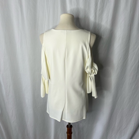 Boston Proper Beyond Travel Ivory Tie Sleeve Top - Medium - Picture 2 of 6